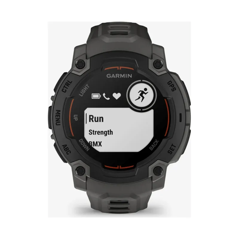 Garmin Instinct® E 010-02933-00 - 45 mm Kohle/Schwarz mit Silikon-Wechselarmband 22 mm Kohle